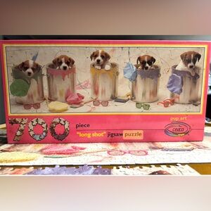 Vintage Jack Russell Terrier Puppies in Paint Cans 700-piece puzzle, 1994